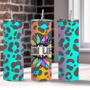 Mom Life Leopard 20 Ounce Stainless Steel Tumbler